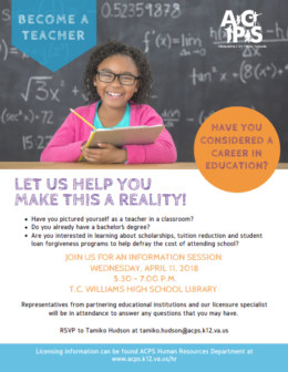 Become a teacher flier