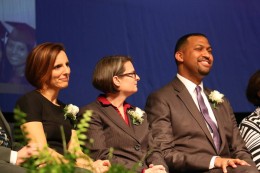 From left to right, newly elected Chair Karen Graf, new member Ramee Gentry and newly elected Vice Chair Chris Lewis.