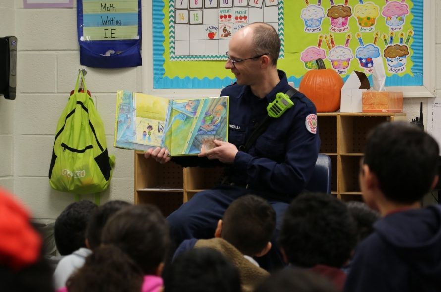 Fiirefighters Read Across Alexandria