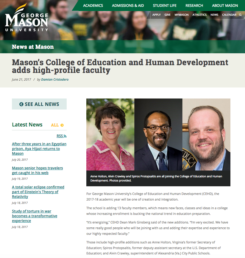 GMU Crawley Press Release 2017