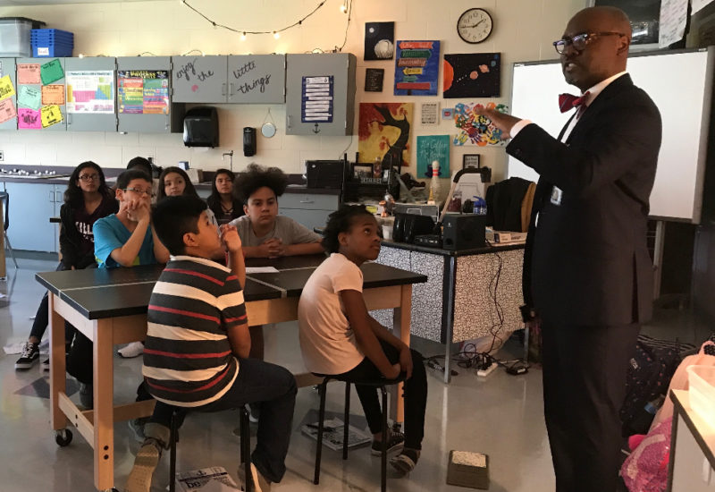 Dr. Hutchings in classroom