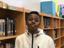 Dylan Bediako, eighth-grade student at Francis C. Hammond Middle School