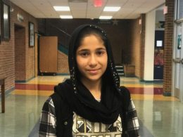 Sumaira Hanifi, eighth-grade students at Francis C. Hammond Middle School