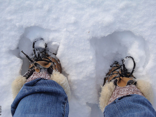 boots in snow