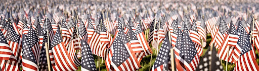 A field of hundreds of flags