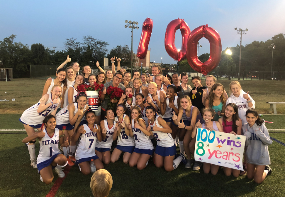 TC field hockey team celebrates coach's 100th win