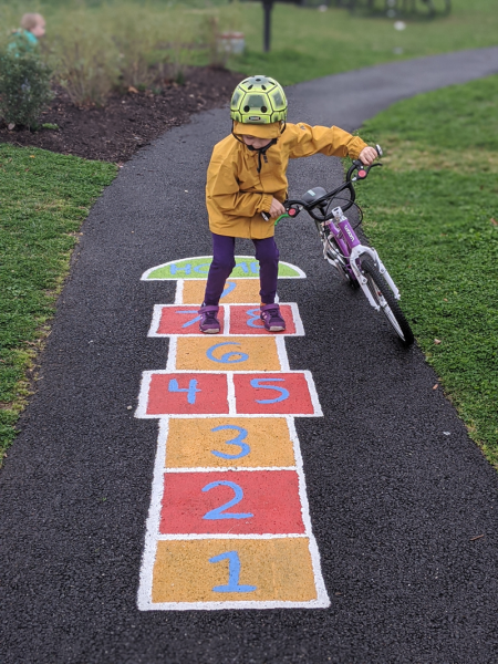 Here's Charlie Niersbach (Cora Kelly Kindergarten) burning energy at the community park by Chick Rec Center. Thanks for keeping our school community in the loop!