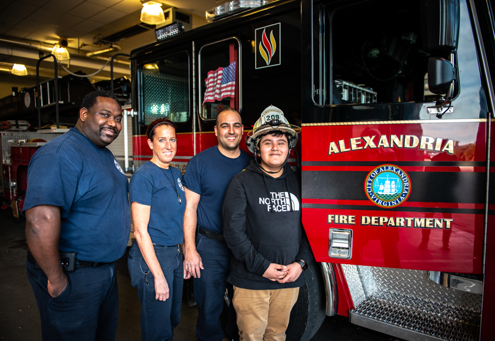 Ronal visits Alexandria Fire Department's Station 209