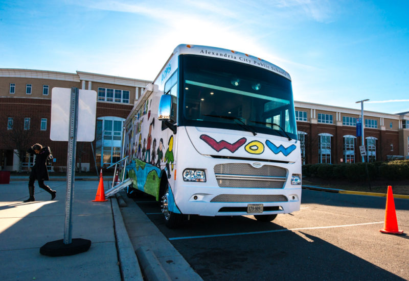 Wow Bus in front of TC WIlliams