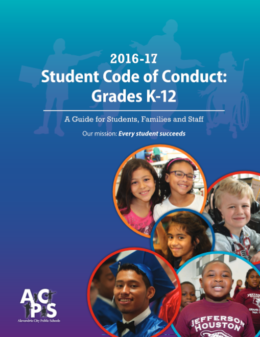 Cover of the Student Code of Conduct