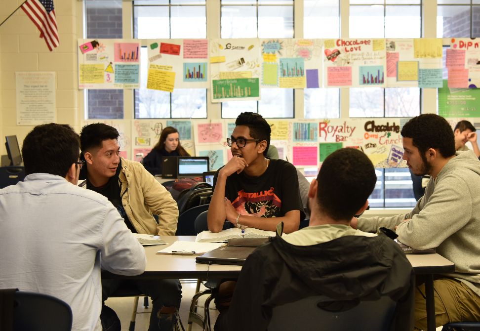 TC students sitting in class