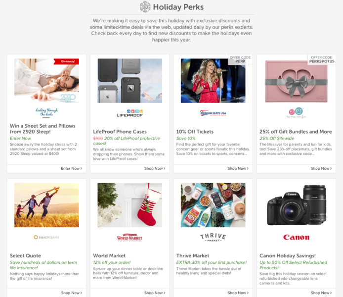 perkspot holiday deals