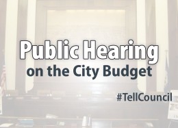 Graphic advertising the public hearing