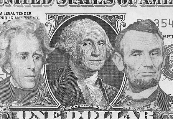 Presidents Jackson, Washington and Lincoln