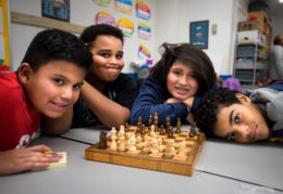 Chess players at Link Club