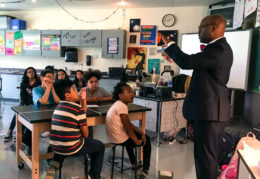 Dr. Hutchings in Hammond classroom