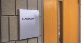 closed classroom door