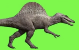 dino on green screen