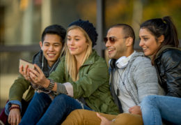 Students taking a selfie