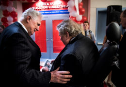 Former Congressman Jim Moran with Jack Taylor at the dedication of the Jack Taylor Career Center