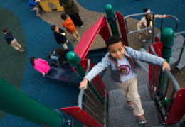 JH students on playground