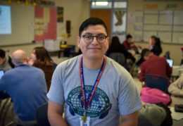 oneilio_mencho in his classroom at the international academy at tc williams