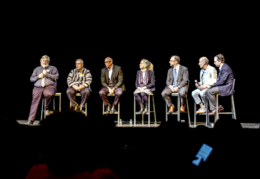 panelists answer questions at TC auditorium