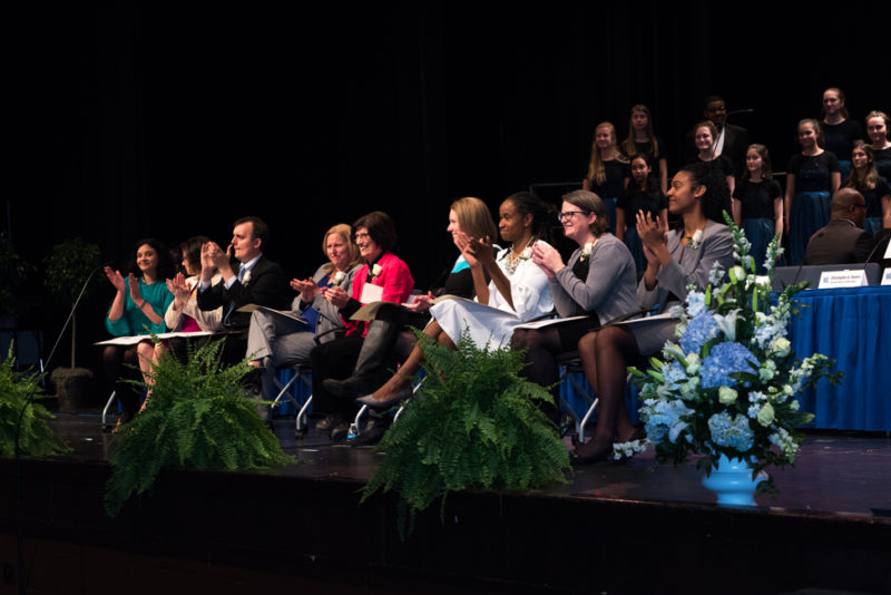 school board members on stage at TC Williams